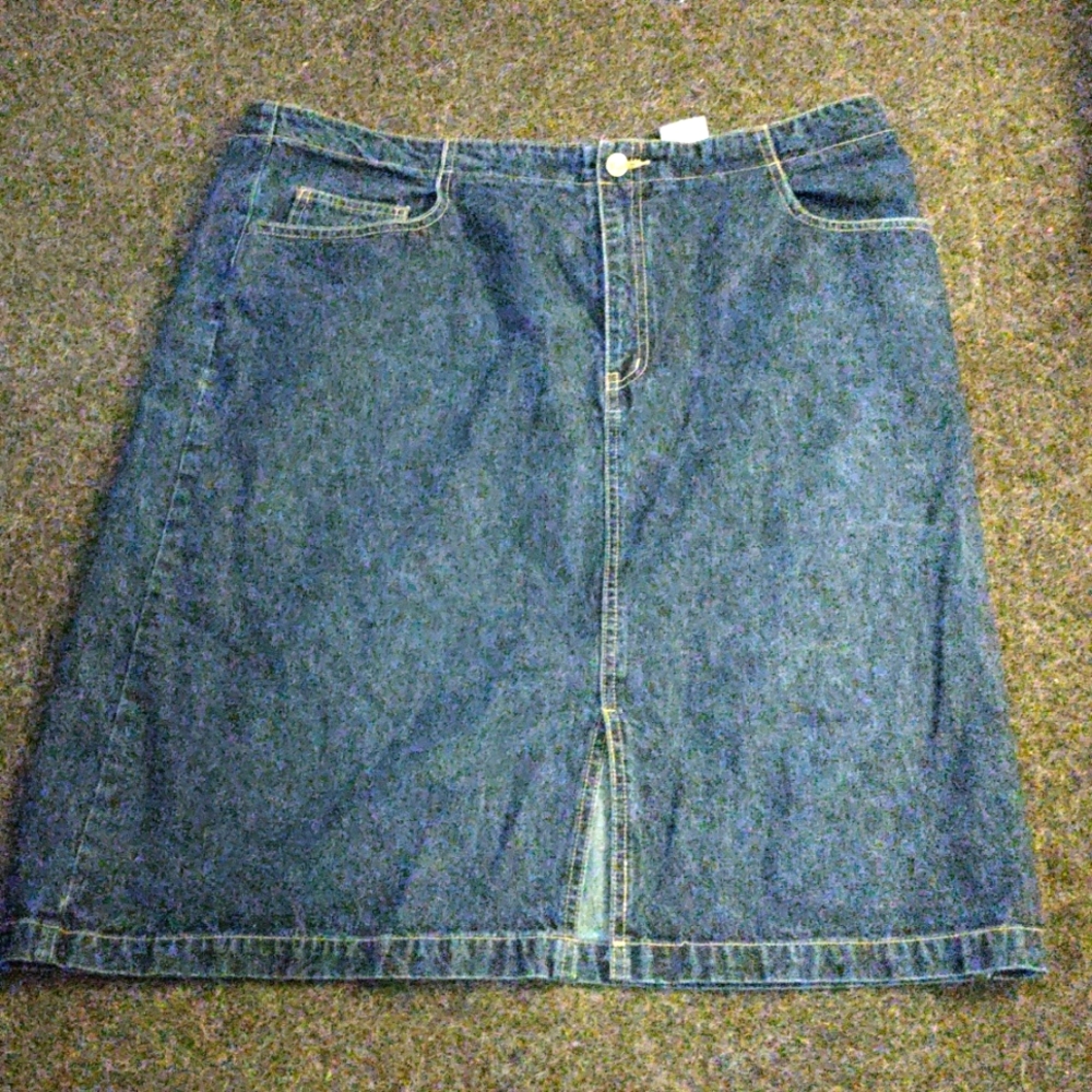Cotton Ginny Plus Denim Skirt - Size 16